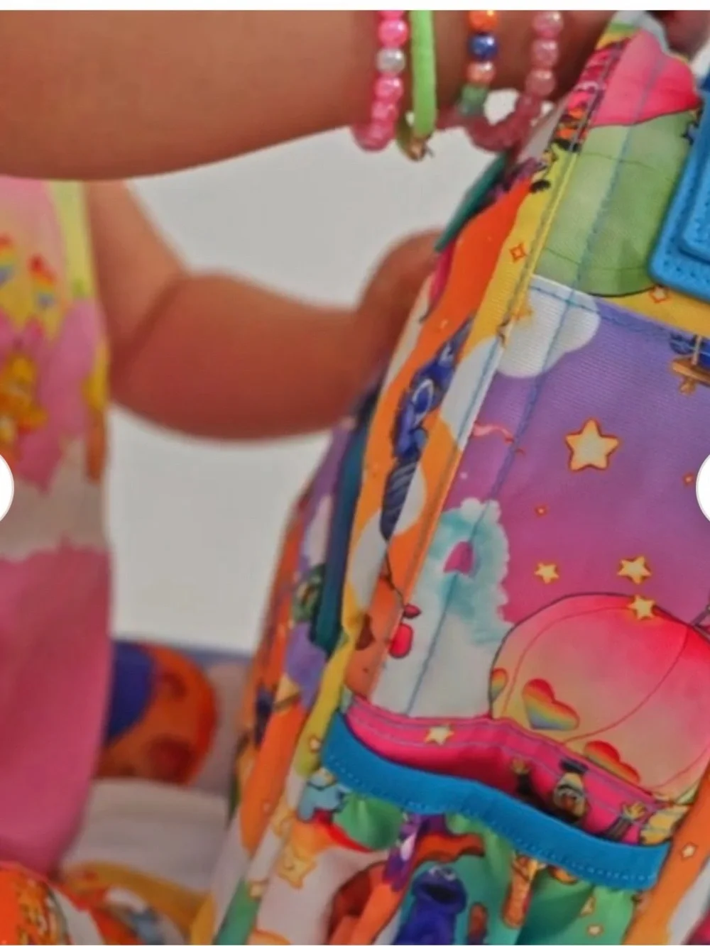 Posh Peanut Multicolor Care Bears x Sesame Friends Kids Mini Backpack